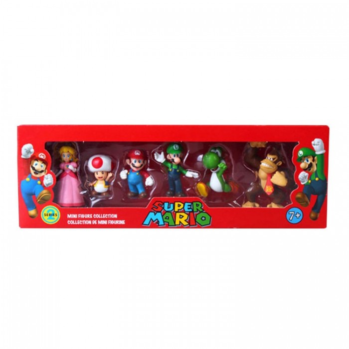 Lot de 6 Figurines Super Mario