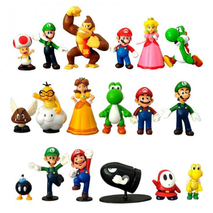 TD® figurine personnage super mario jouet club lot Super Mario Bros Yo –